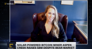 CoinDesk TV: Solar-Powered Bitcoin Miner Aspen Creek Raises $8M Despite Bear Market